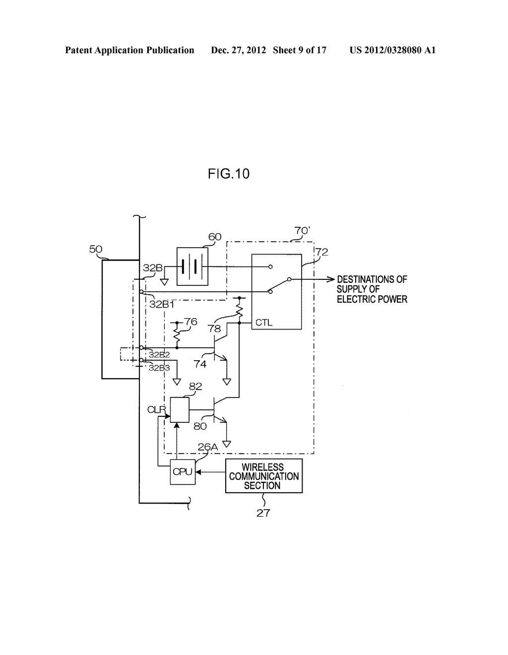 RADIOGRAPHIC IMAGING SYSTEM, CONNECTING MEMBER, RADIOGRAPHIC IMAGING     DEVICE, POWER SOURCE SUPPLY SWITCHING METHOD AND COMPUTER READABLE MEDIUM     STORING A PROGRAM - diagram, schematic, and image 10