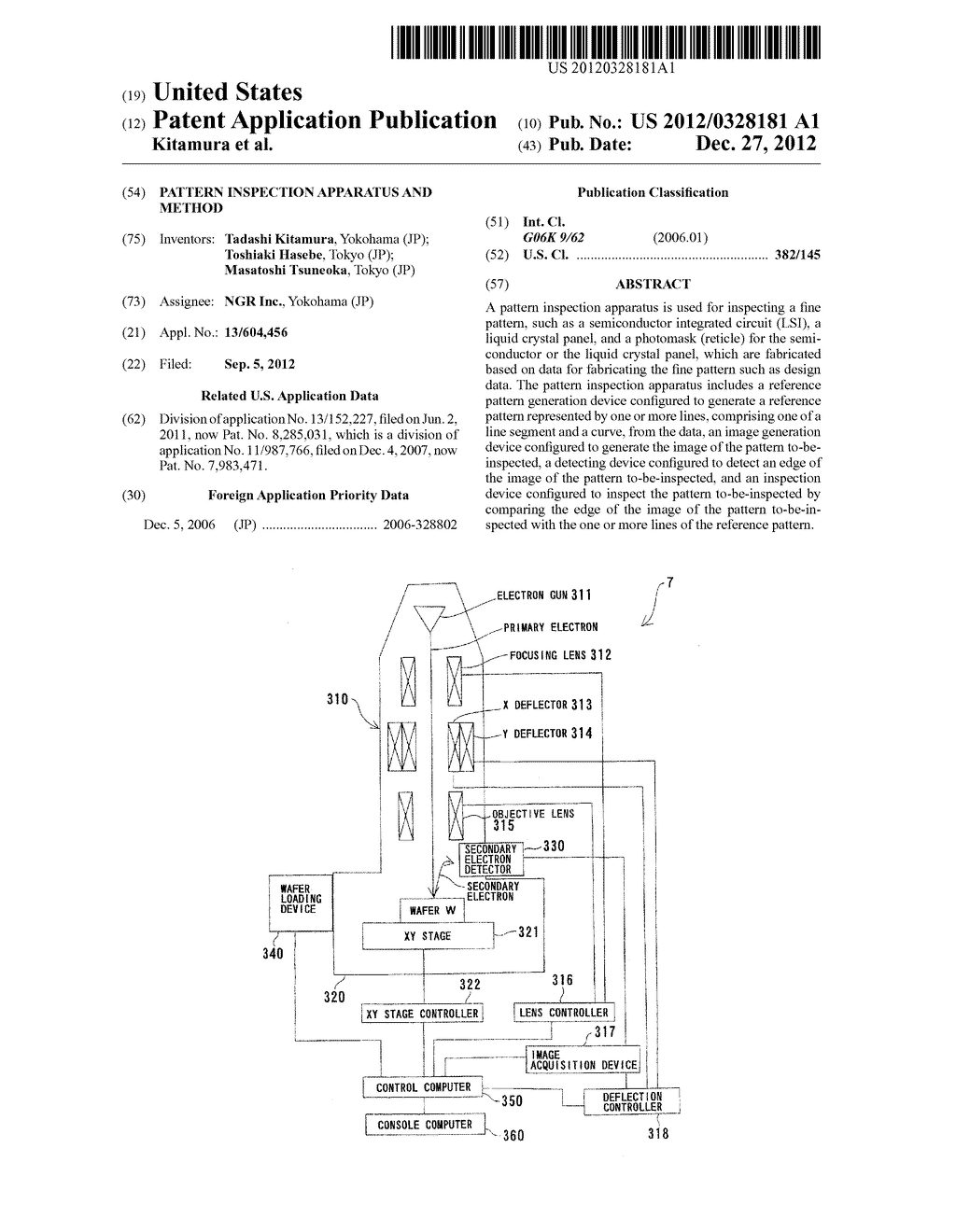 PATTERN INSPECTION APPARATUS AND METHOD - diagram, schematic, and image 01