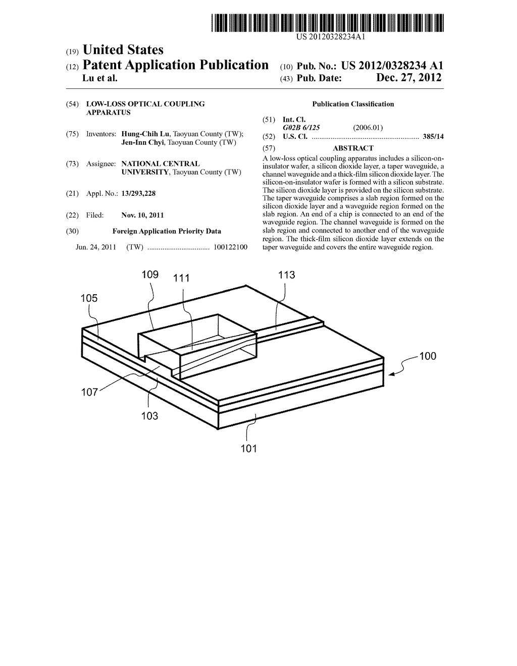 Low-loss Optical Coupling Apparatus - diagram, schematic, and image 01