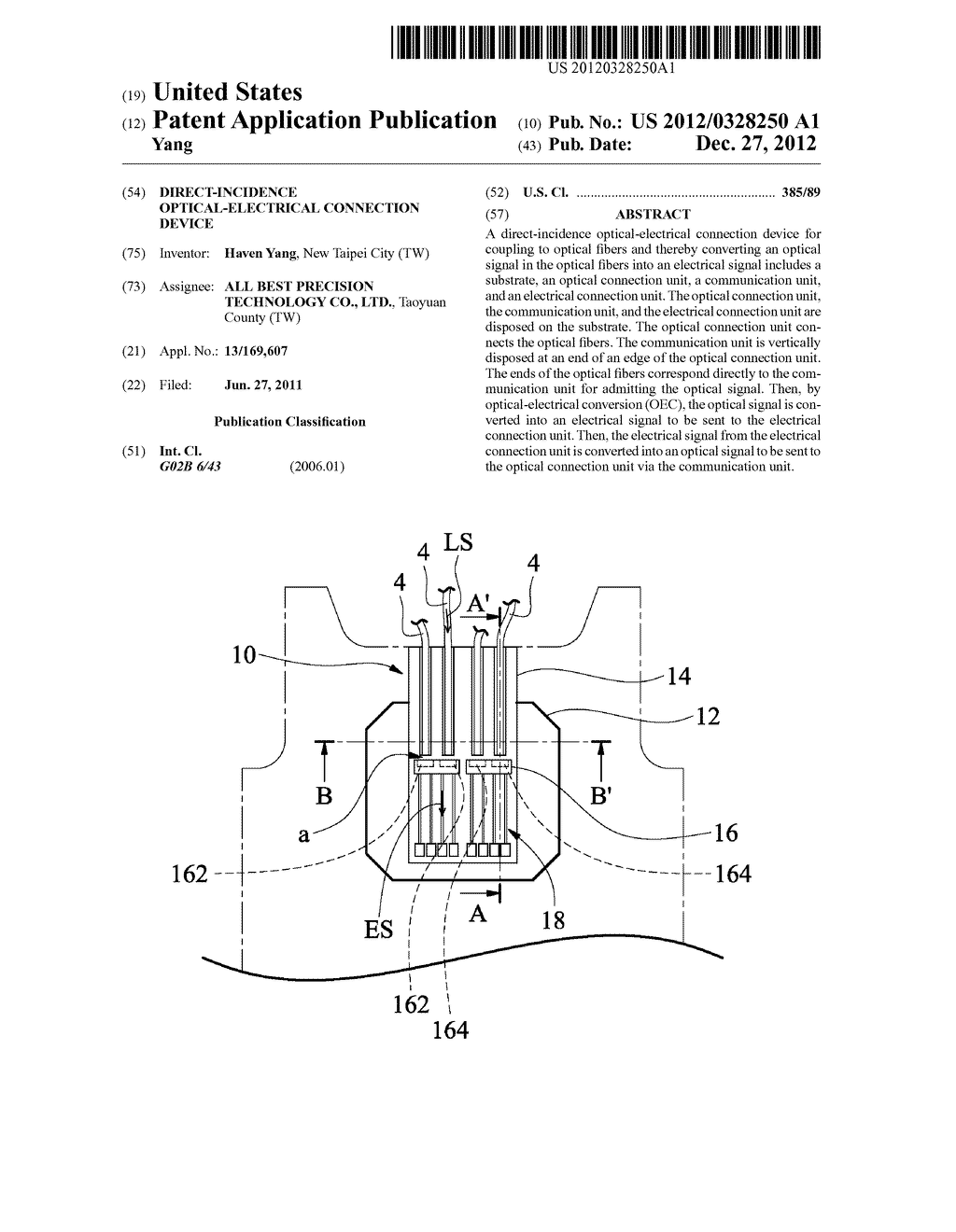 DIRECT-INCIDENCE OPTICAL-ELECTRICAL CONNECTION DEVICE - diagram, schematic, and image 01