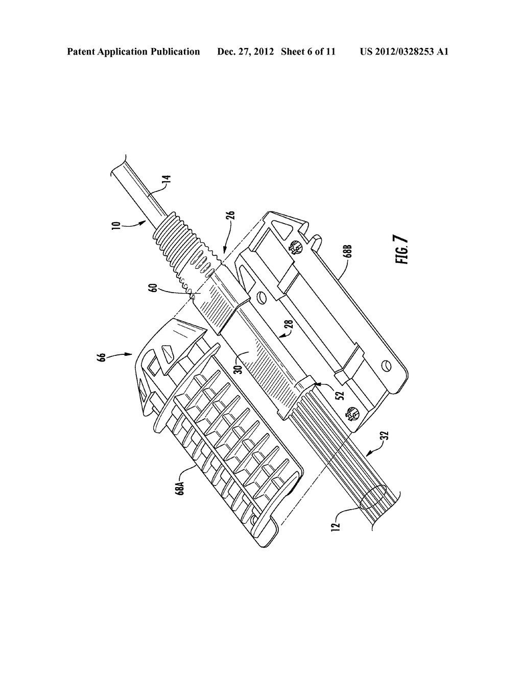 MULTI-FIBER, FIBER OPTIC CABLE ASSEMBLIES PROVIDING CONSTRAINED OPTICAL     FIBERS WITHIN AN OPTICAL FIBER SUB-UNIT, AND RELATED FIBER OPTIC     COMPONENTS, CABLES, AND METHODS - diagram, schematic, and image 07