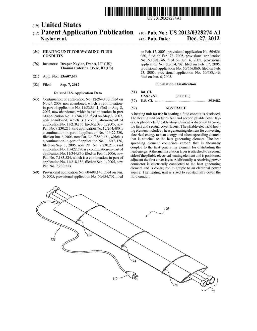 Heating Unit For Warming Fluid Conduits - diagram, schematic, and image 01