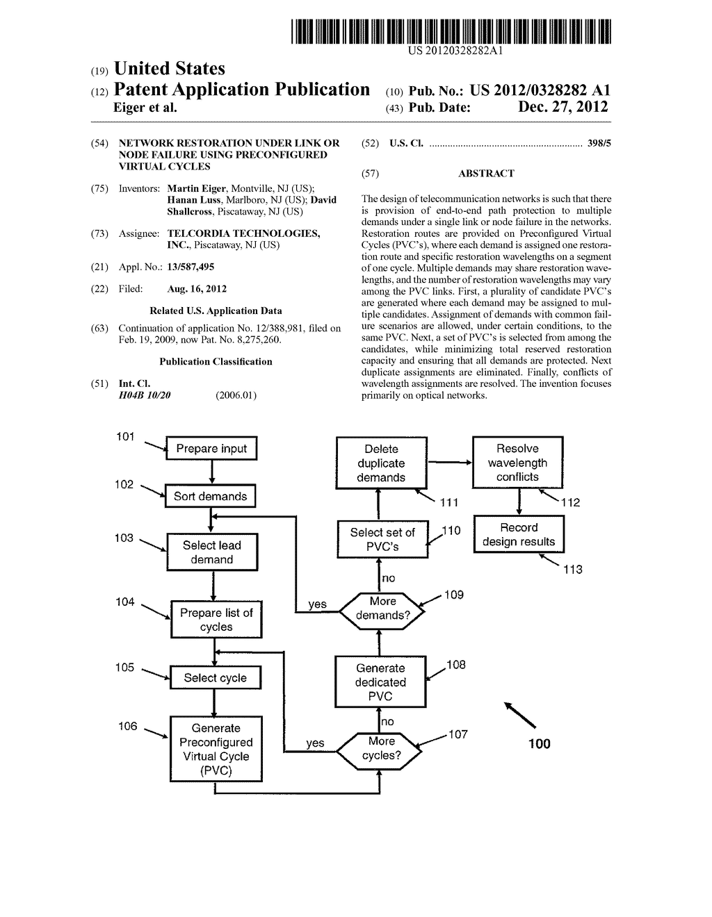 Network Restoration Under Link or Node Failure Using Preconfigured Virtual     Cycles - diagram, schematic, and image 01