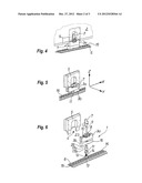 DEVICE FOR RELEASABLE MOUNTING OF CABINETS OR THE LIKE TO FLOORS IN     GALLEYS IN AIRPLANES diagram and image