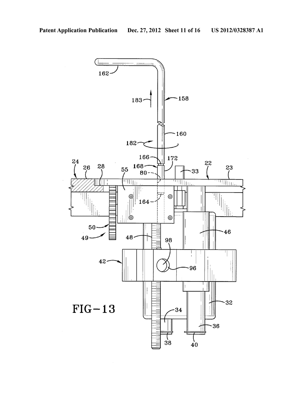 ROUTER LIFT ASSEMBLY WITH LIFT WHEEL - diagram, schematic, and image 12