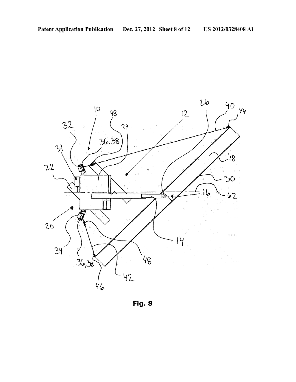 Method for Controlling the Orientation of a Load Suspended from a Bearing     Wire About Said Bearing Wire and a Winch Arrangement - diagram, schematic, and image 09