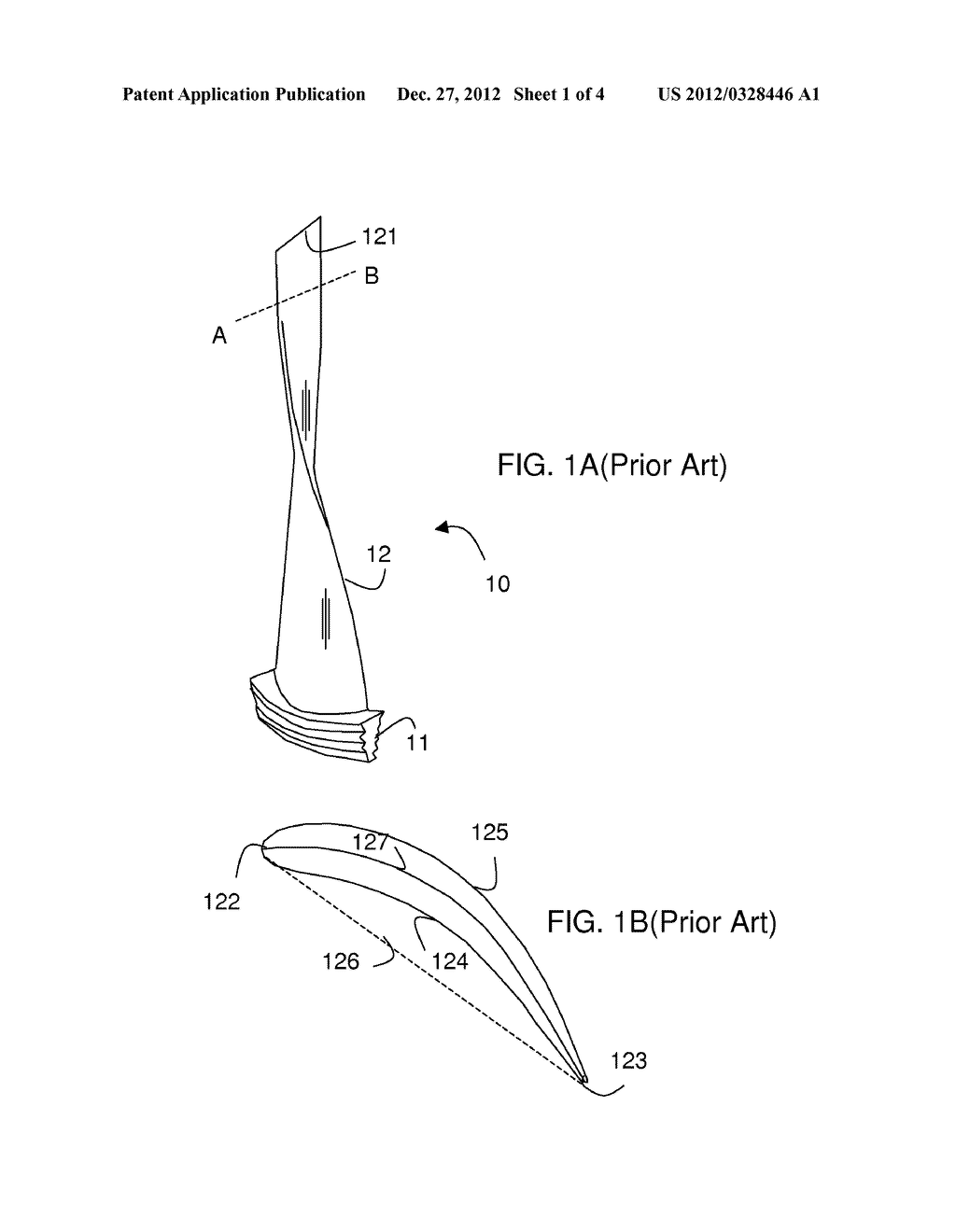 TURBINE AIRFOIL OF COMPOSITE MATERIAL AND METHOD OF MANUFACTURING THEREOF - diagram, schematic, and image 02
