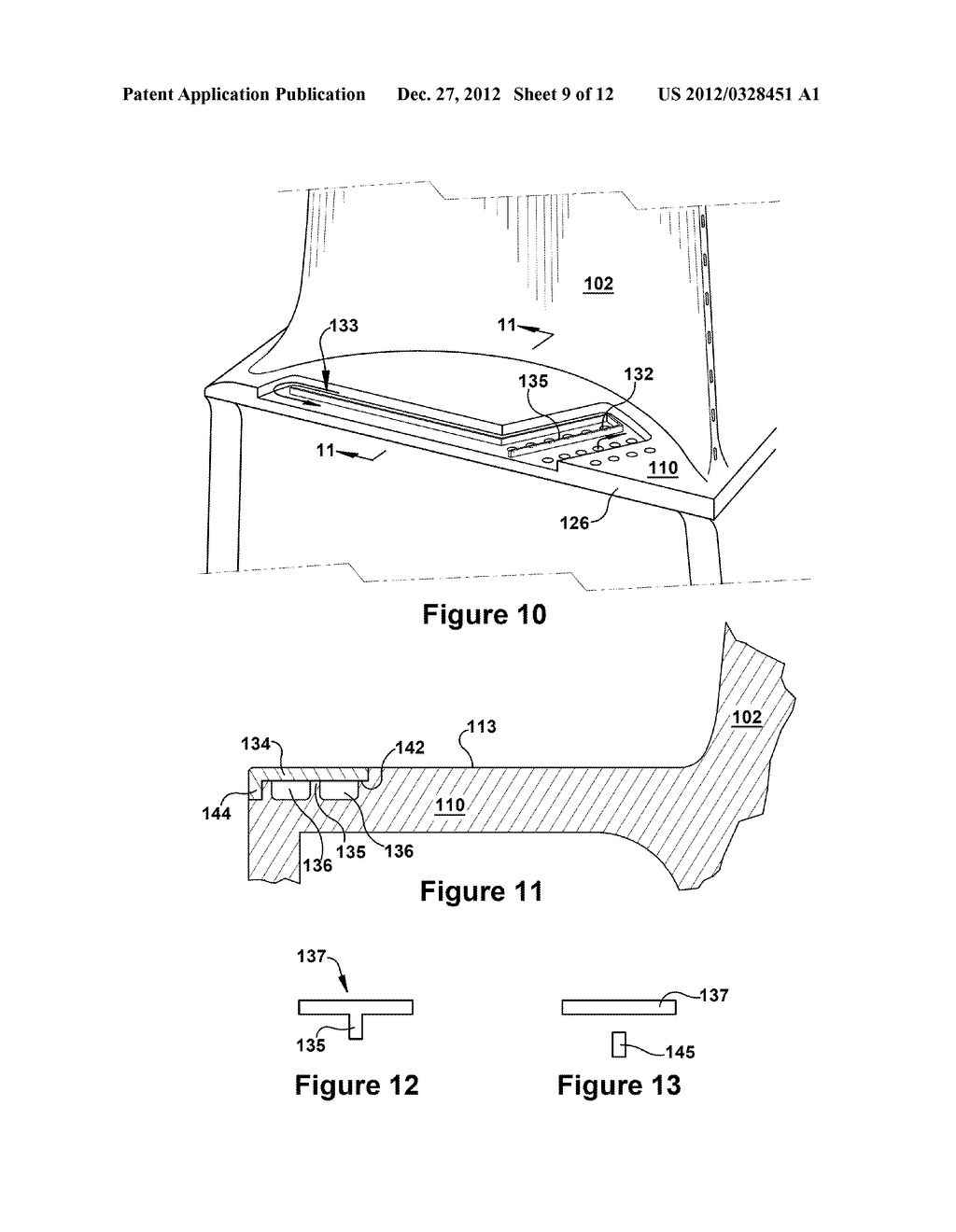 PLATFORM COOLING PASSAGES AND METHODS FOR CREATING PLATFORM COOLING     PASSAGES IN TURBINE ROTOR BLADES - diagram, schematic, and image 10