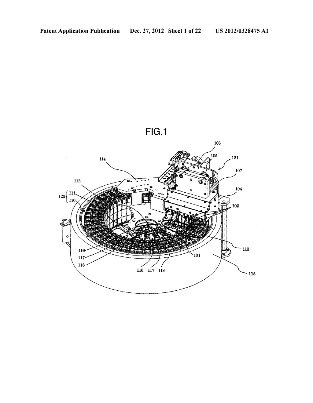 AUTOMATIC ANALYZING DEVICE AND DEVICE FOR OPENING AND CLOSING COVER OF     REAGENT CONTAINER THEREIN - diagram, schematic, and image 02