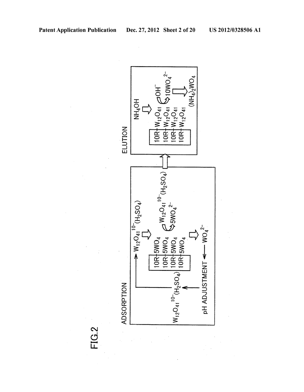 METHOD FOR PRODUCING AMMONIUM TUNGSTATE AQUEOUS SOLUTION - diagram, schematic, and image 03