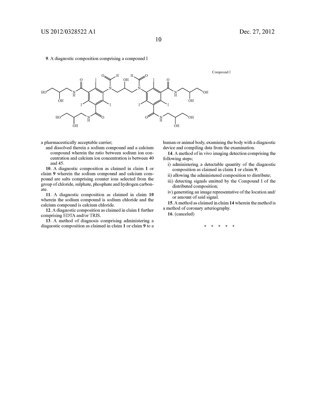 DIAGNOSTIC COMPOSITION COMPRISING PLASMA CATIONS HAVING SUPERIOR SAFETY     PROFILE - diagram, schematic, and image 16