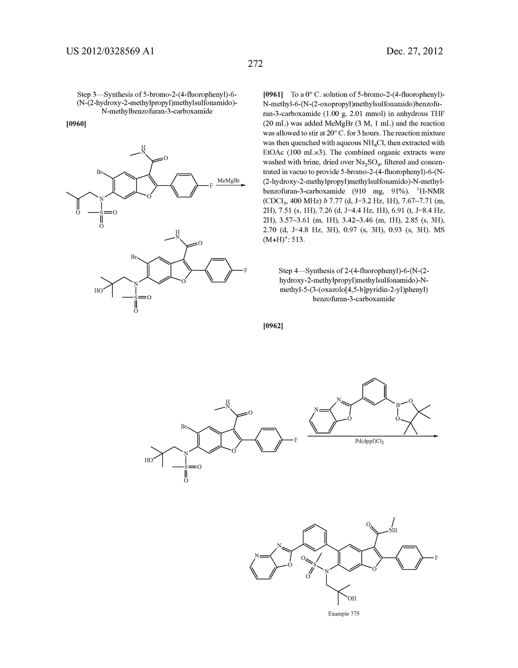 INHIBITORS OF HEPATITIS C VIRUS NS5B POLYMERASE - diagram, schematic, and image 272