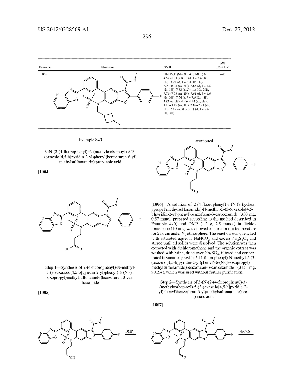 INHIBITORS OF HEPATITIS C VIRUS NS5B POLYMERASE - diagram, schematic, and image 296