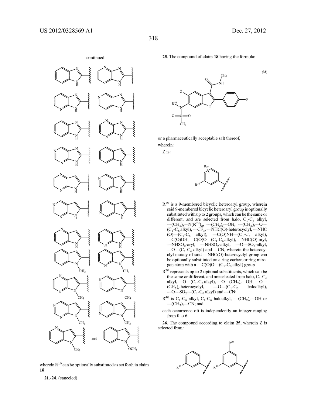 INHIBITORS OF HEPATITIS C VIRUS NS5B POLYMERASE - diagram, schematic, and image 318