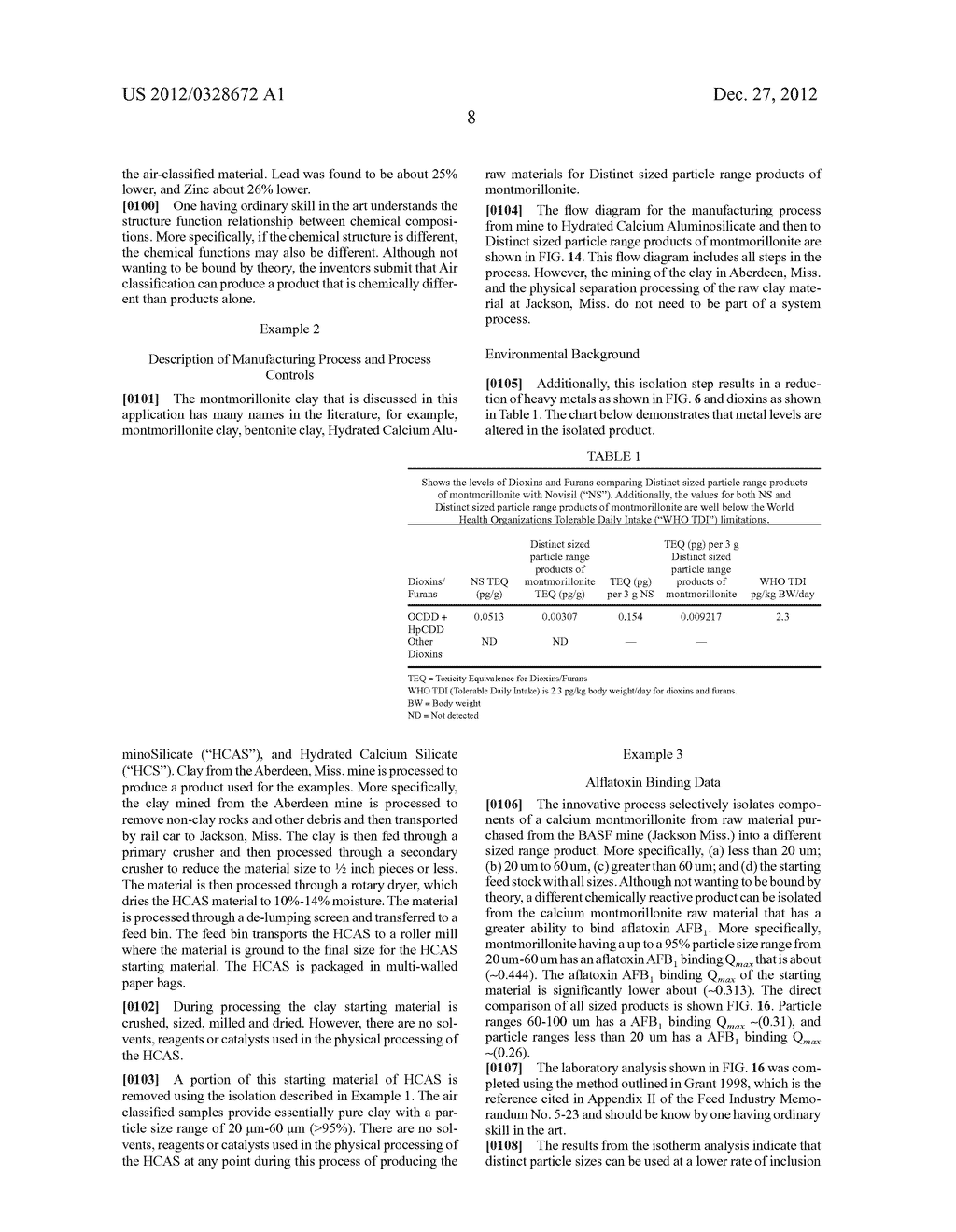 COMPOSITION AND METHOD OF SEPARATING BENTONITE INTO PARTICLES HAVING     DISCRETE SIZE AND DENSITY RANGES CAPABLE OF BINDING BIOLOGICAL TOXINS AND     CHEMOTHERAPEUTIC AGENTS. - diagram, schematic, and image 25