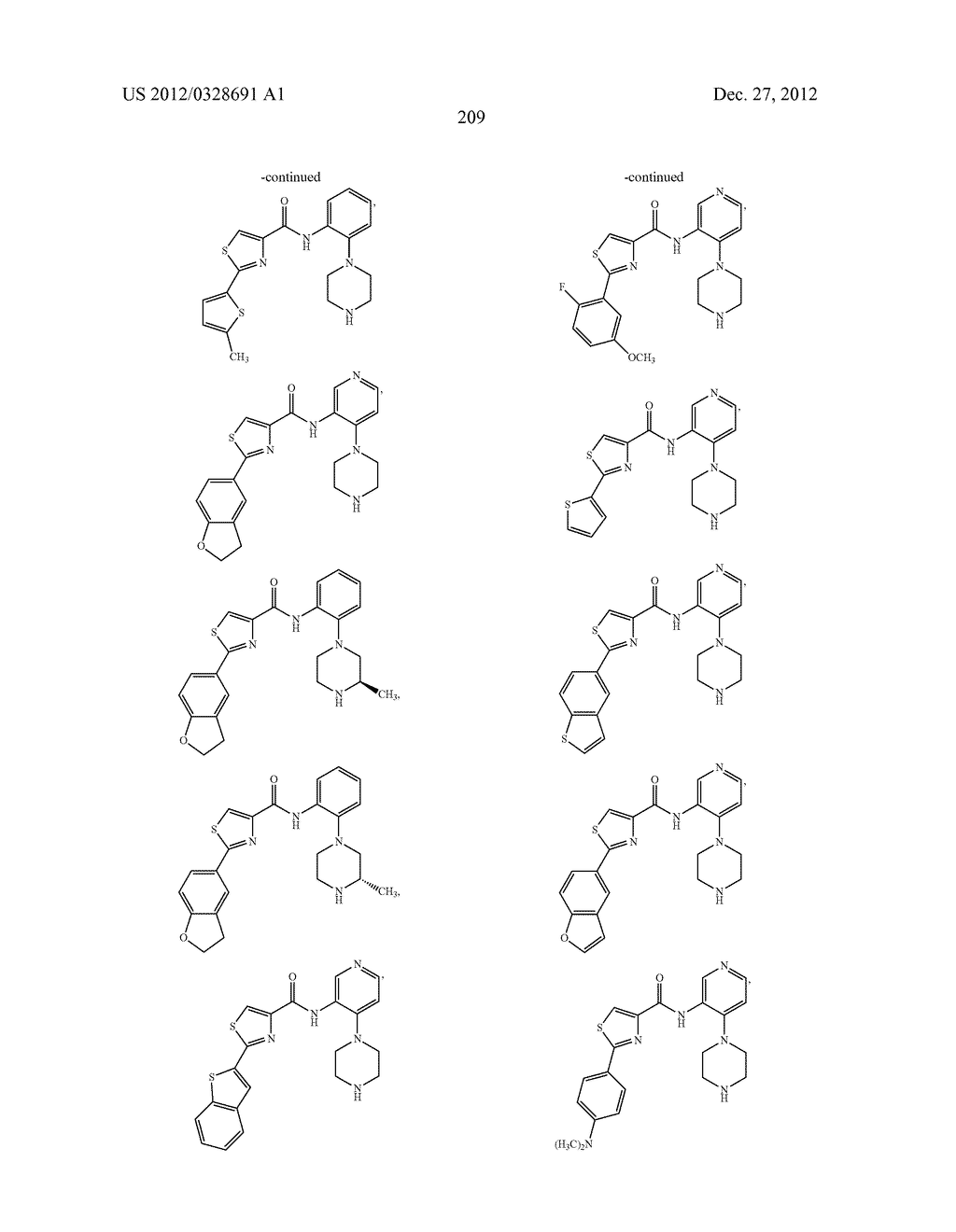 ANILINOPIPERAZINE DERIVATIVES AND METHODS OF USE THEREOF - diagram, schematic, and image 210