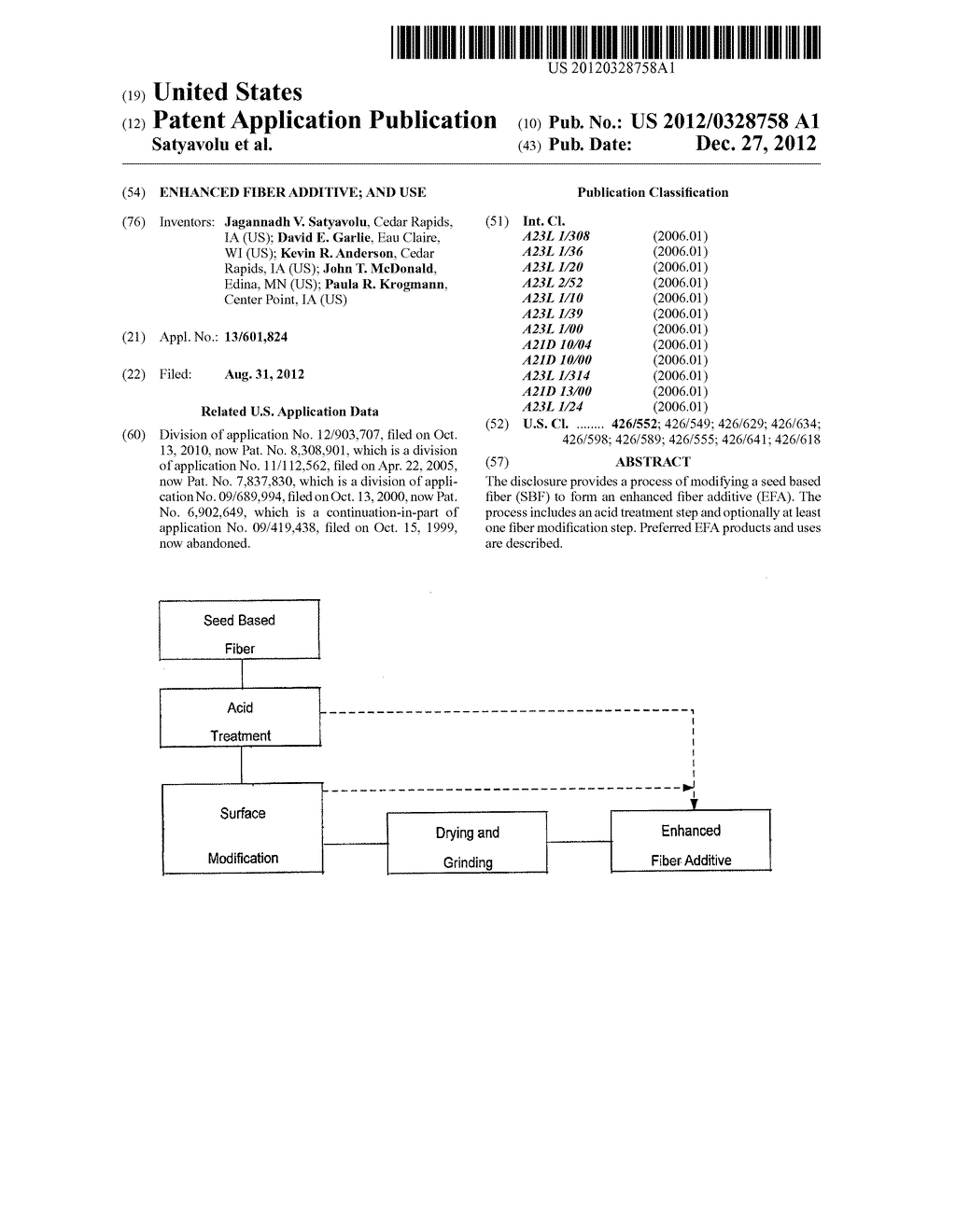 Enhanced Fiber Additive; and Use - diagram, schematic, and image 01