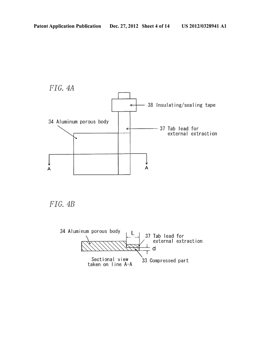 CURRENT COLLECTOR USING THREE-DIMENSIONAL NETWORK ALUMINUM POROUS BODY,     ELECTRODE USING THE CURRENT COLLECTOR, AND NONAQUEOUS ELECTROLYTE     BATTERY, CAPACITOR AND LITHIUM-ION CAPACITOR WITH NONAQUEOUS ELECTROLYTIC     SOLUTION, EACH USING THE ELECTRODE, AND METHOD FOR PRODUCING THE     ELECTRODE - diagram, schematic, and image 05