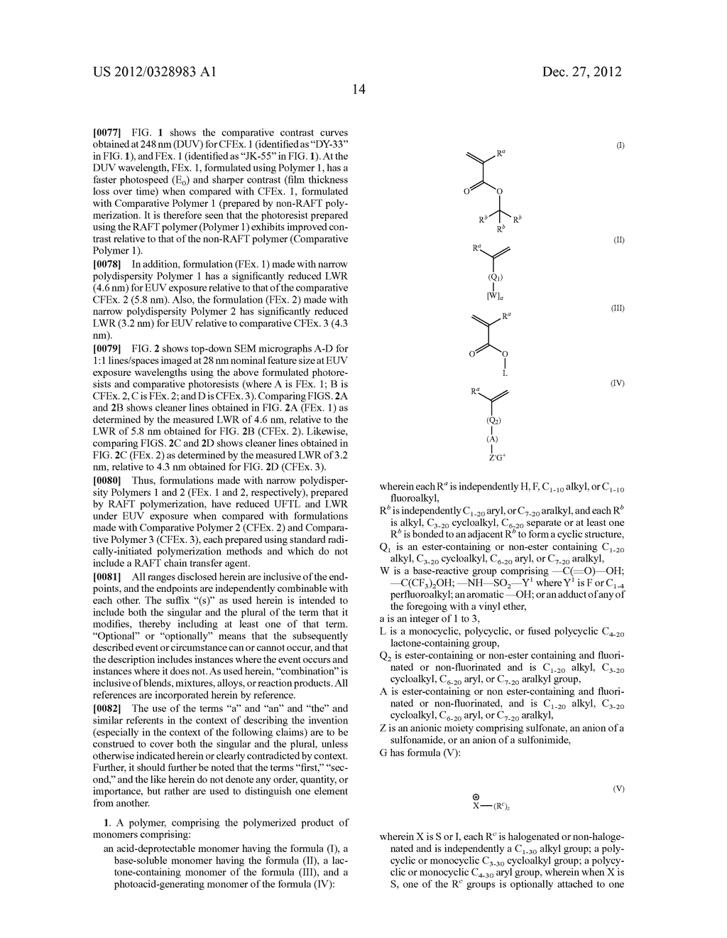 POLYMER COMPOSITION AND PHOTORESIST COMPRISING SAME - diagram, schematic, and image 16