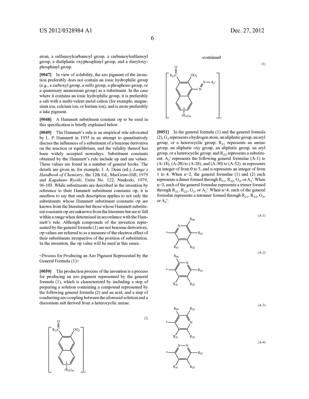 PROCESS FOR PRODUCING AZO COMPOUNDS, PIGMENT DISPERSION, COLORING     COMPOSITION, INK FOR INKJET RECORDING, COLORING COMPOSITION FOR COLOR     FILTER, AND COLOR FILTER - diagram, schematic, and image 10