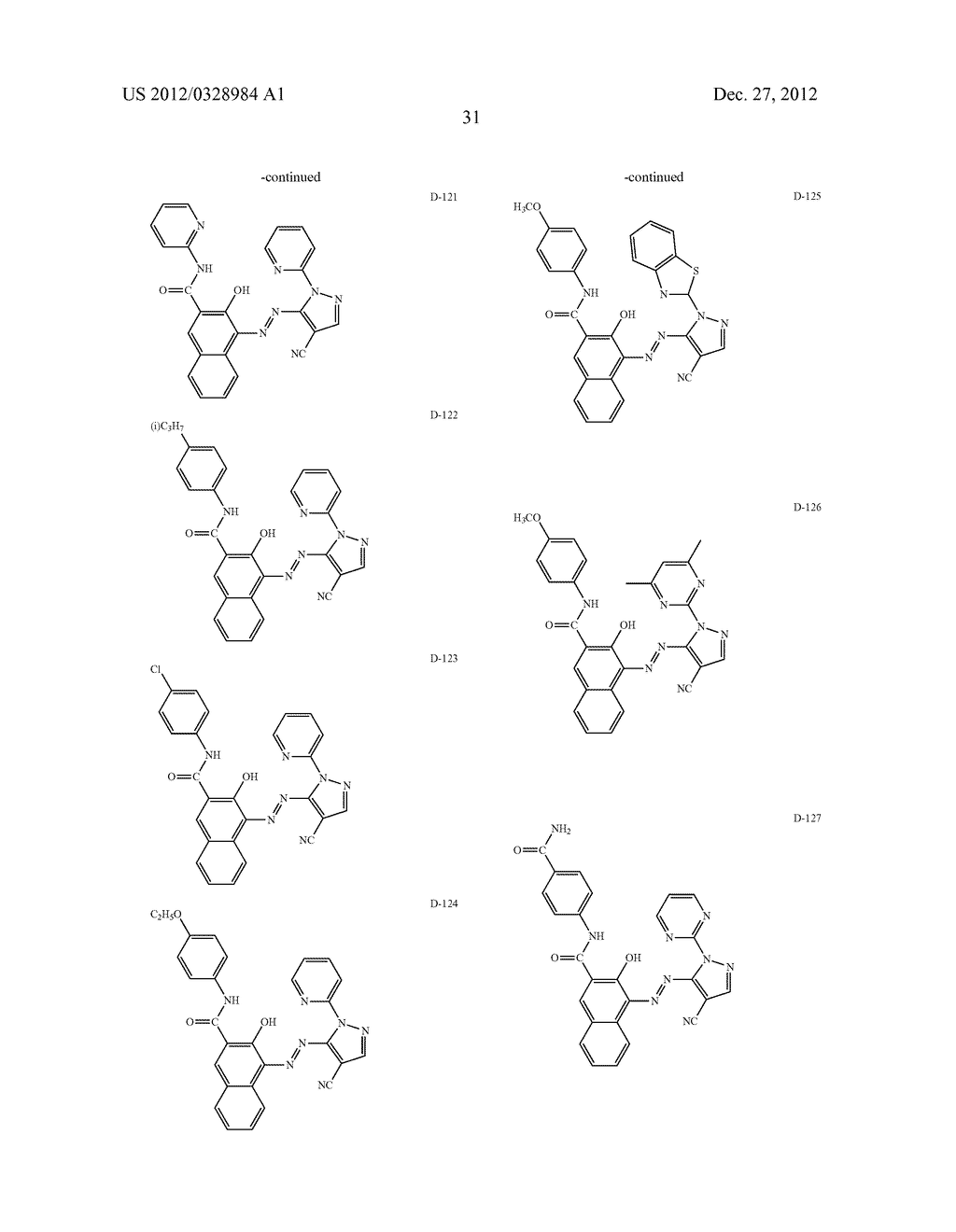 PROCESS FOR PRODUCING AZO COMPOUNDS, PIGMENT DISPERSION, COLORING     COMPOSITION, INK FOR INKJET RECORDING, COLORING COMPOSITION FOR COLOR     FILTER, AND COLOR FILTER - diagram, schematic, and image 35