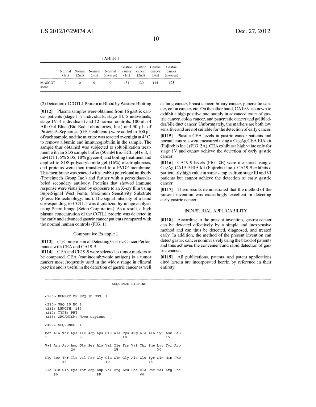 MARKER FOR DETECTING GASTRIC CANCER AND METHOD FOR DETECTING GASTRIC     CANCER - diagram, schematic, and image 13