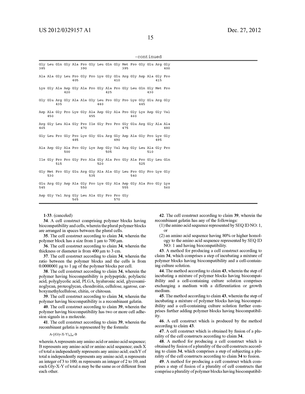 CELL CONSTRUCT COMPRISING POLYMER BLOCKS HAVING BIOCOMPATIBILITY AND CELLS - diagram, schematic, and image 38