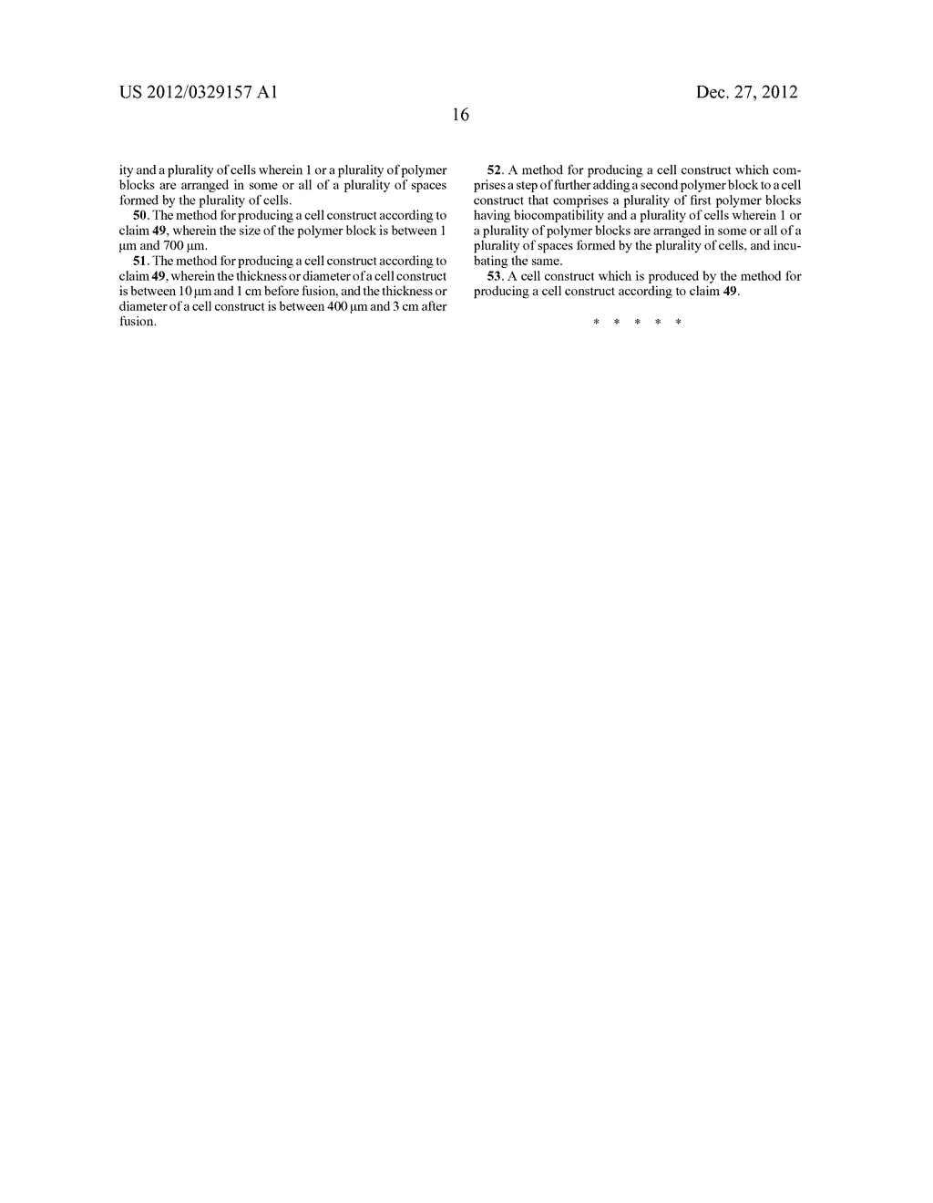 CELL CONSTRUCT COMPRISING POLYMER BLOCKS HAVING BIOCOMPATIBILITY AND CELLS - diagram, schematic, and image 39