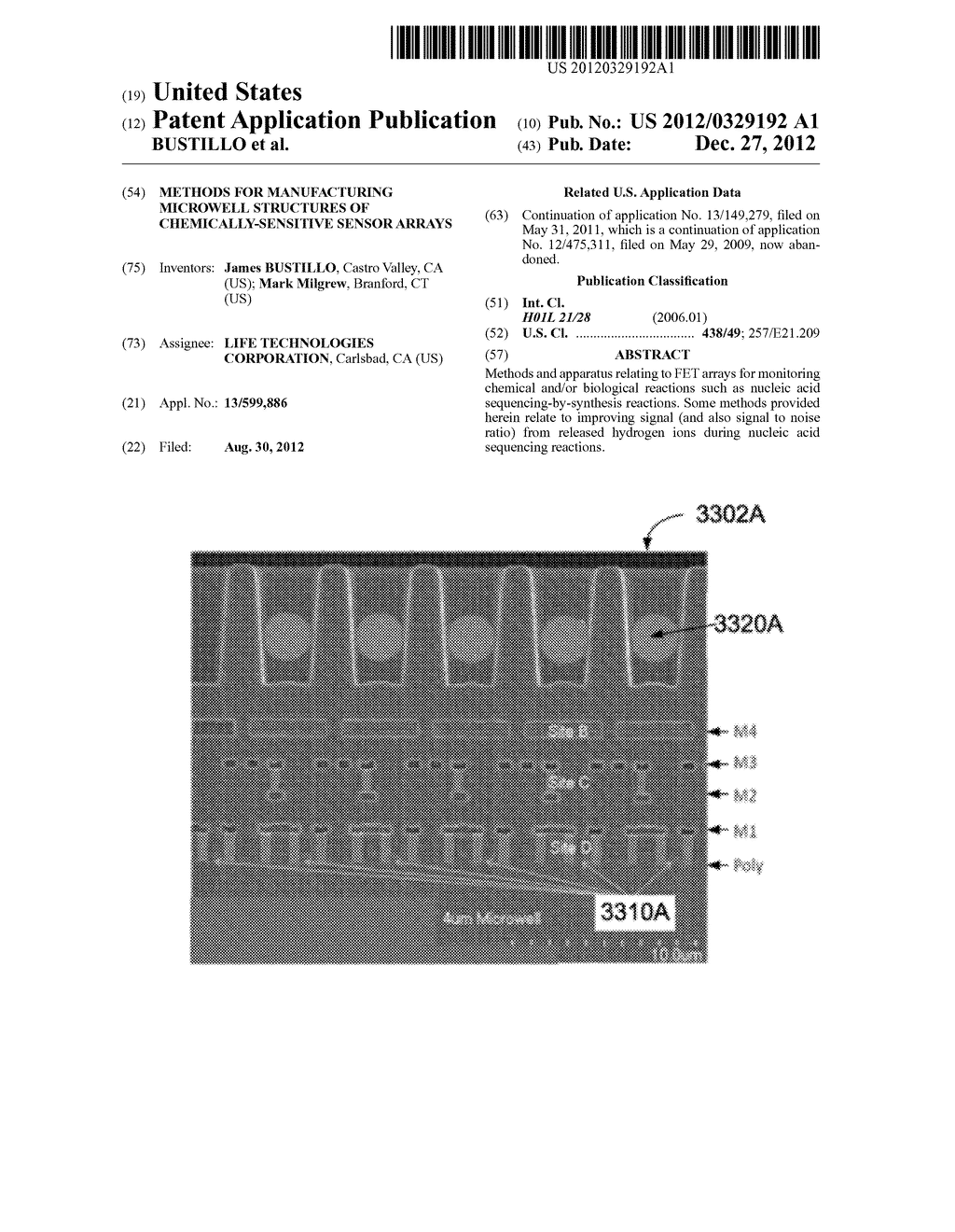 METHODS FOR MANUFACTURING MICROWELL STRUCTURES OF CHEMICALLY-SENSITIVE     SENSOR ARRAYS - diagram, schematic, and image 01