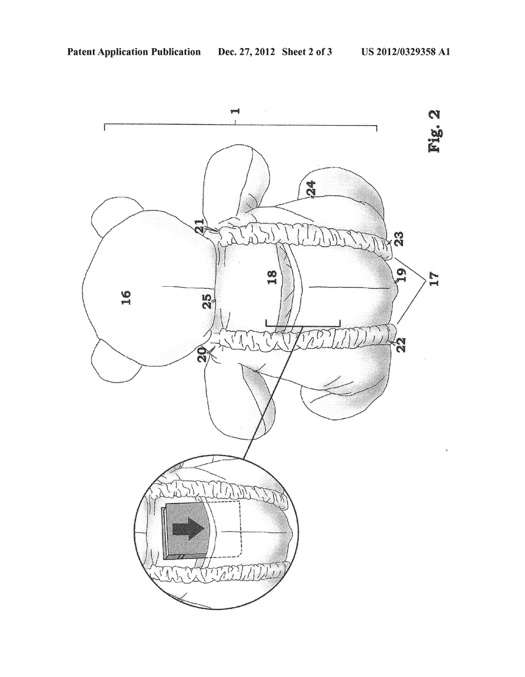 STUFFED TOY, BLANKET AND BACKPACK COMBINATION - diagram, schematic, and image 03