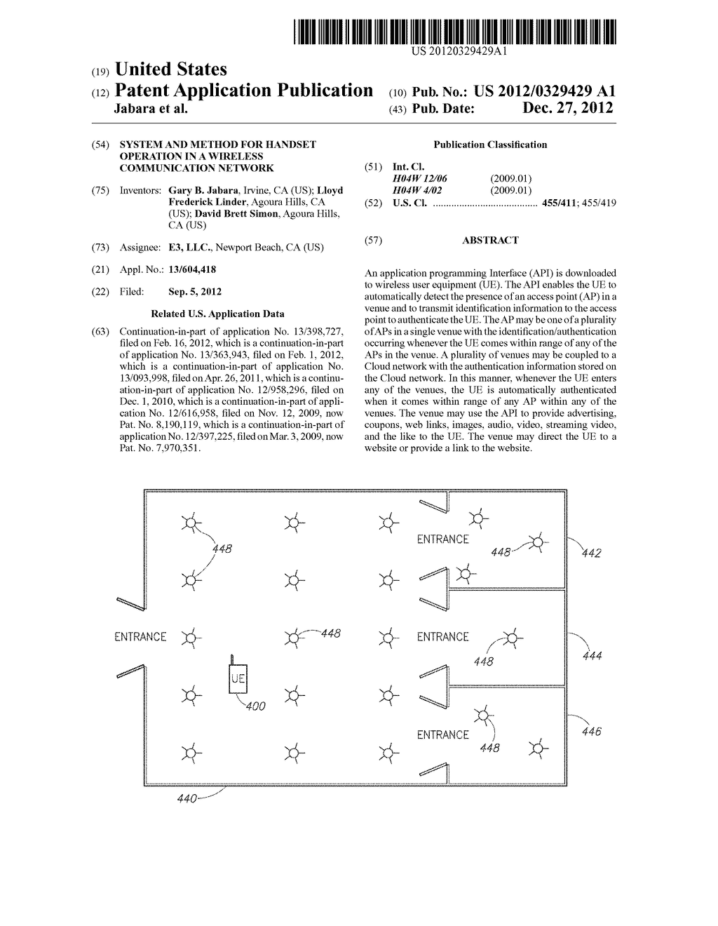 SYSTEM AND METHOD FOR HANDSET OPERATION IN A WIRELESS COMMUNICATION     NETWORK - diagram, schematic, and image 01