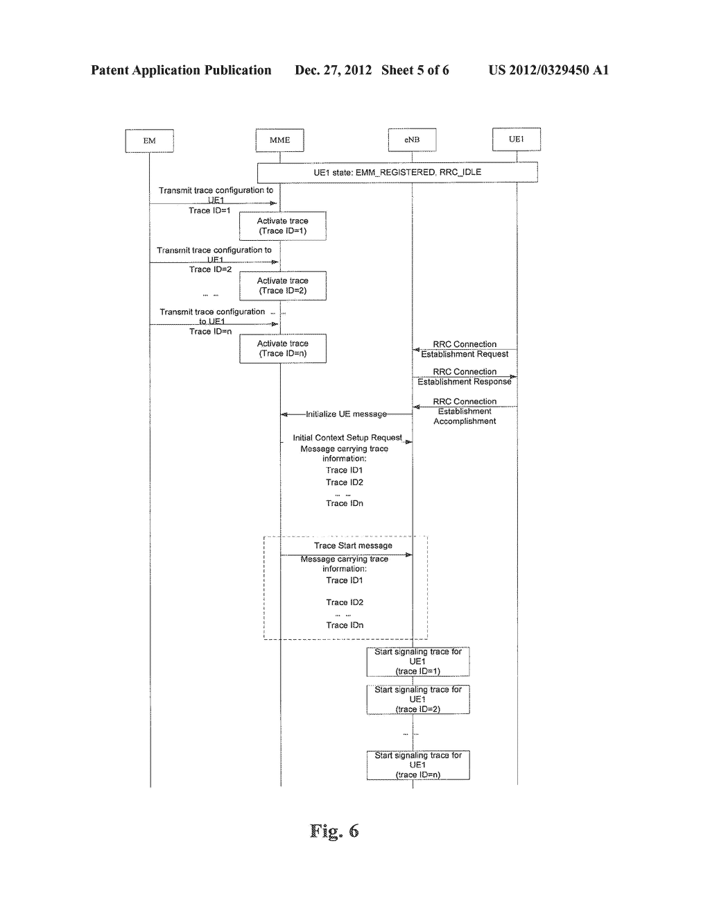 Method and Apparatus for Transmitting Signaling Trace Command - diagram, schematic, and image 06