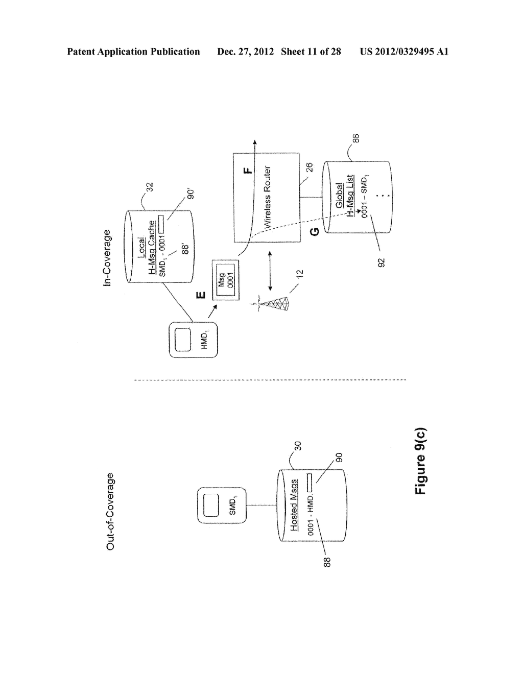 System and Method for Enabling Messages to be Sent While a Mobile Device     is Out-of-Coverage - diagram, schematic, and image 12