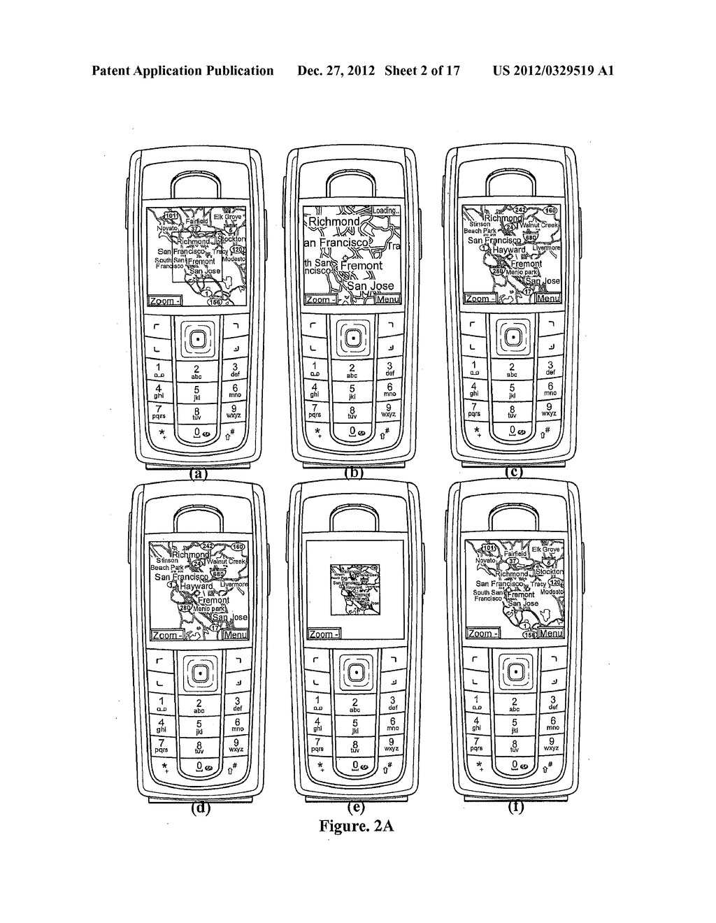 MULTIPLE VIEWS OF A GEOGRAPHIC AREA ON A MOBILE DEVICE - diagram, schematic, and image 03