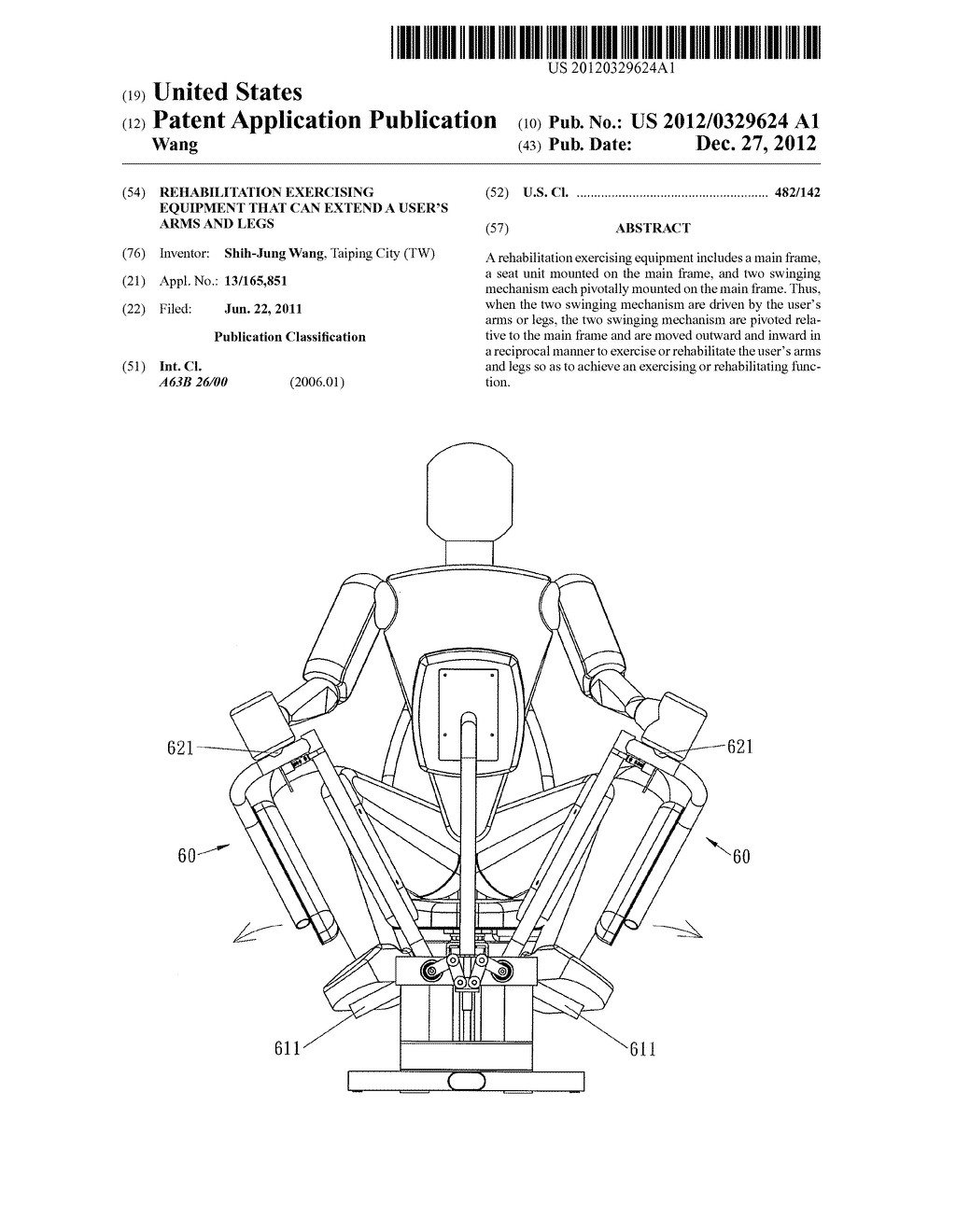 Rehabilitation Exercising Equipment that can Extend a User's Arms and Legs - diagram, schematic, and image 01