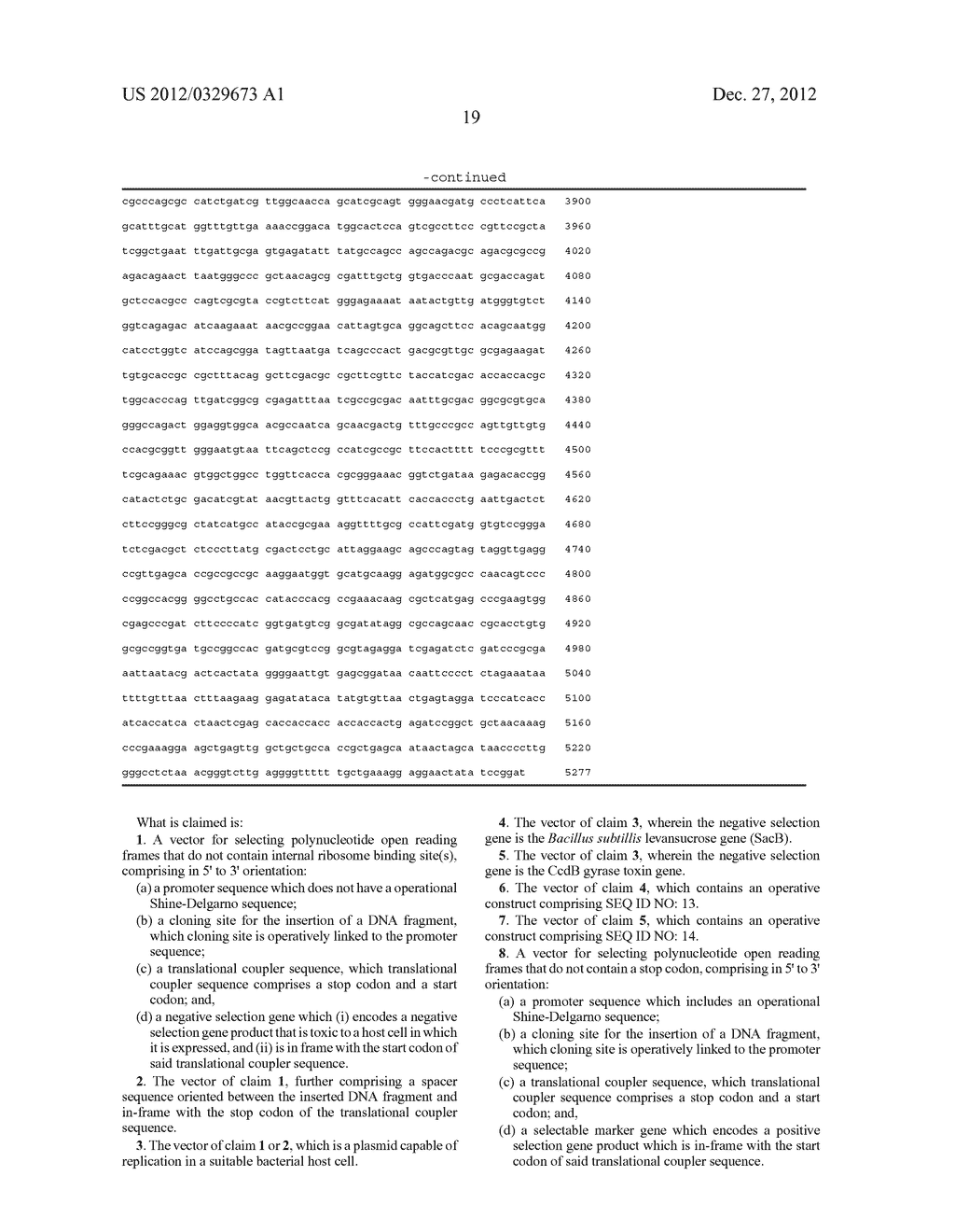 VECTORS AND METHODS FOR SELECTING OPEN READING FRAMES - diagram, schematic, and image 22