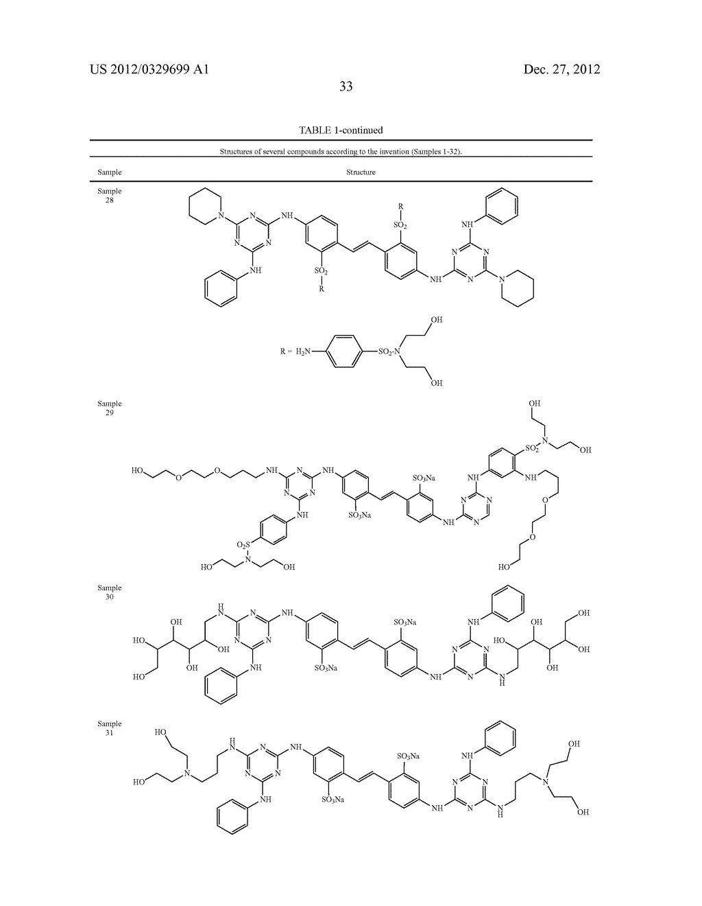 OPTICAL BRIGHTENERS AND COMPOSITIONS COMPRISING THE SAME - diagram, schematic, and image 34