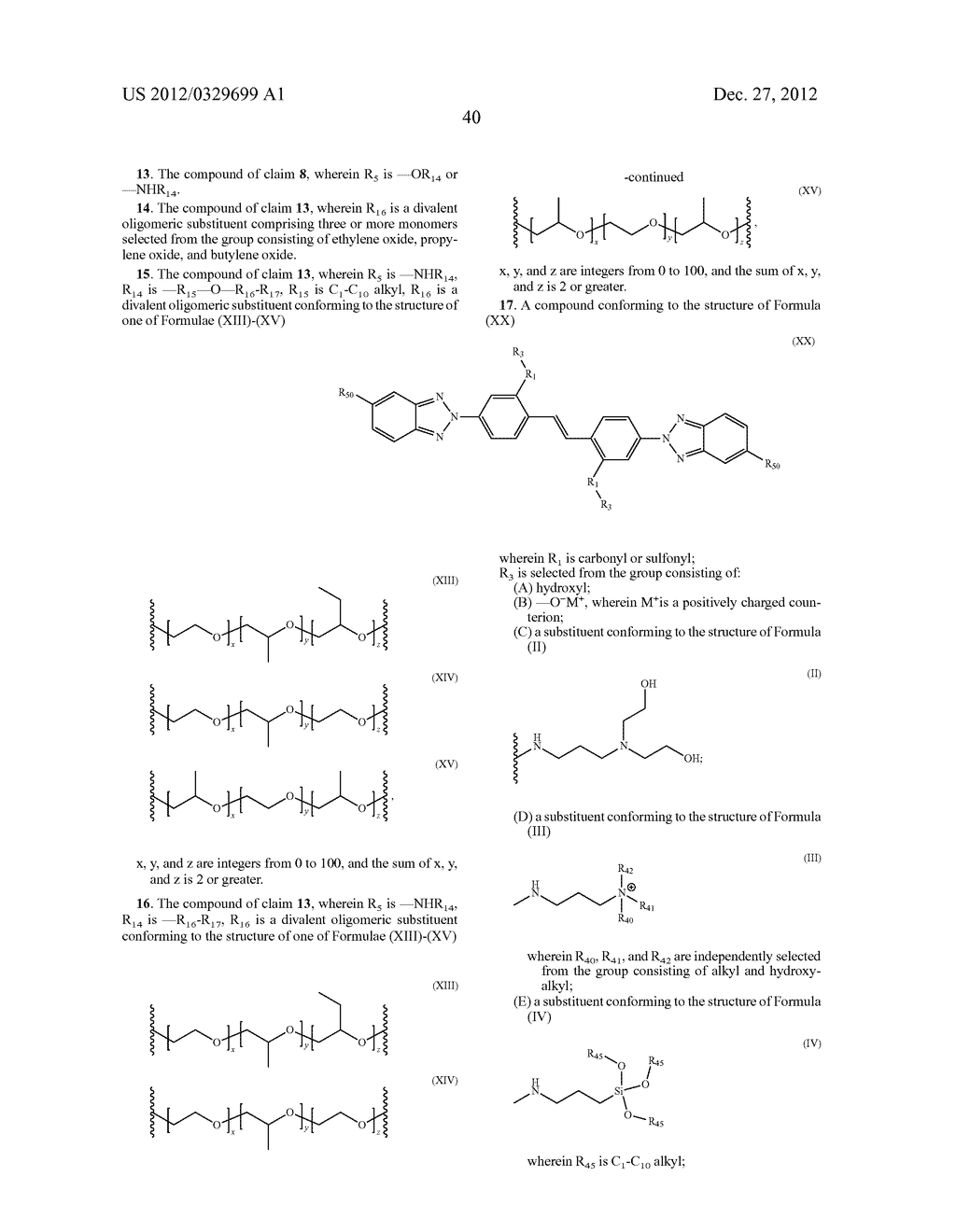 OPTICAL BRIGHTENERS AND COMPOSITIONS COMPRISING THE SAME - diagram, schematic, and image 41