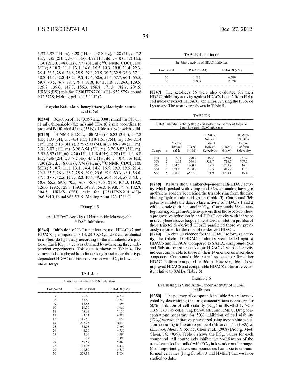 NON-PEPTIDE MACROCYCLIC HISTONE DEACETYLASE (HDAC) INHIBITORS AND METHODS     OF MAKING AND USING THEREOF - diagram, schematic, and image 75