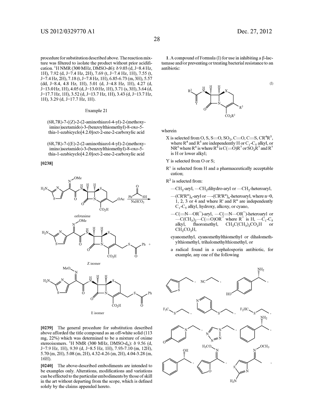 CEPHALOSPORIN DERIVATIVES USEFUL AS BETA-LACTAMASE INHIBITORS AND     COMPOSITIONS AND METHODS OF USE THEREOF - diagram, schematic, and image 38