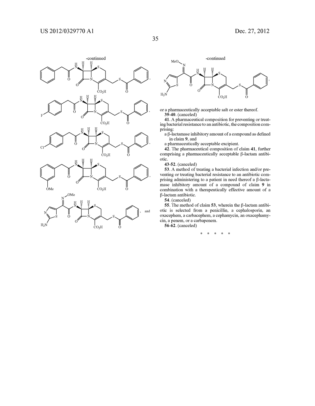 CEPHALOSPORIN DERIVATIVES USEFUL AS BETA-LACTAMASE INHIBITORS AND     COMPOSITIONS AND METHODS OF USE THEREOF - diagram, schematic, and image 45