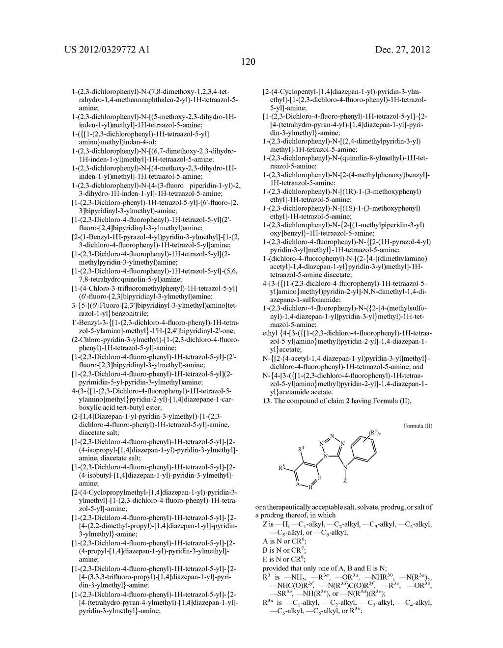 AMINO-TETRAZOLES ANALOGUES AND METHODS OF USE - diagram, schematic, and image 121