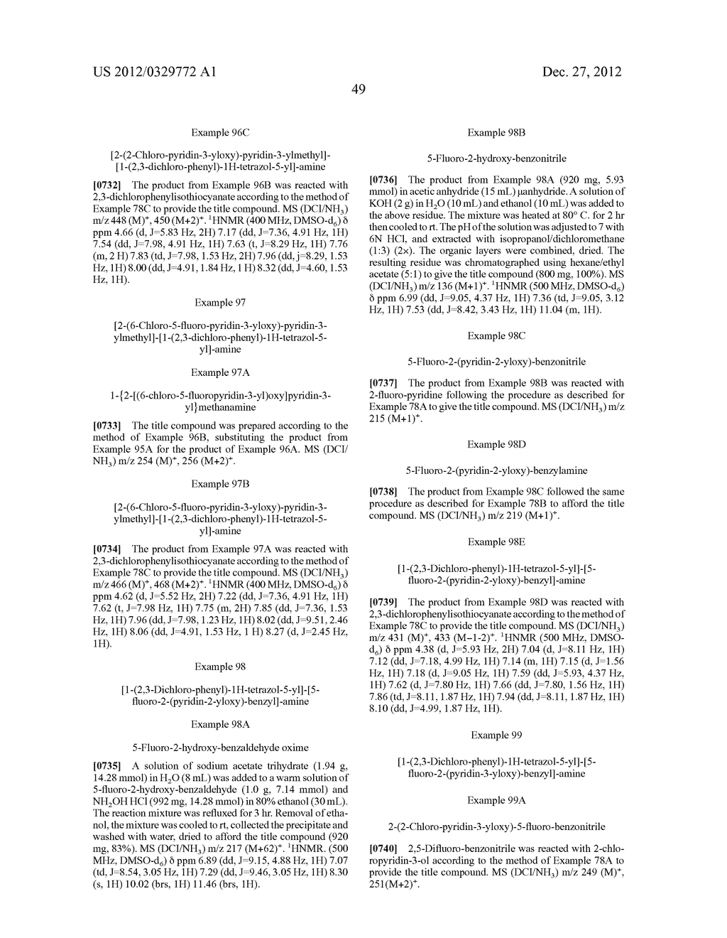 AMINO-TETRAZOLES ANALOGUES AND METHODS OF USE - diagram, schematic, and image 50