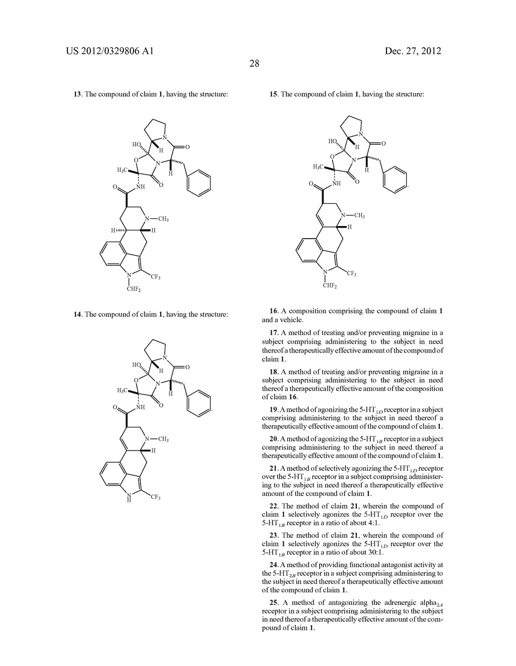 NOVEL FLUOROERGOLINE ANALOGS - diagram, schematic, and image 33