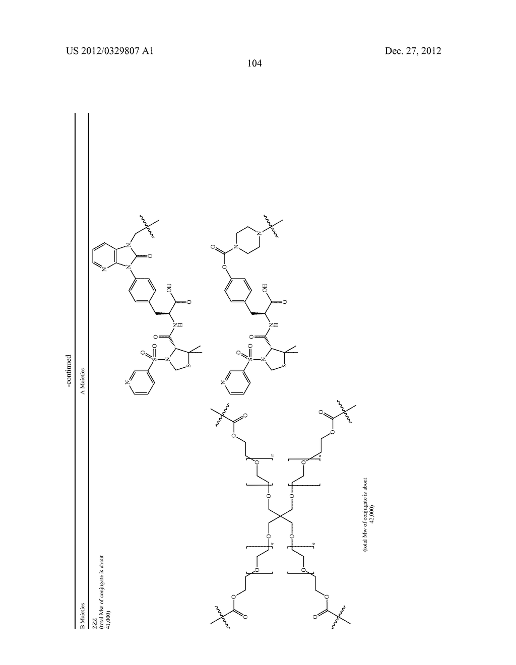 Multimeric VLA-4 Antagonists Comprising Polymers Moieties - diagram, schematic, and image 105