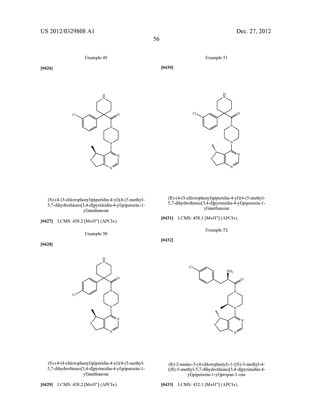 DIHYDROTHIENO PYRIMIDINES AS AKT PROTEIN KINASE INHIBITORS - diagram, schematic, and image 57