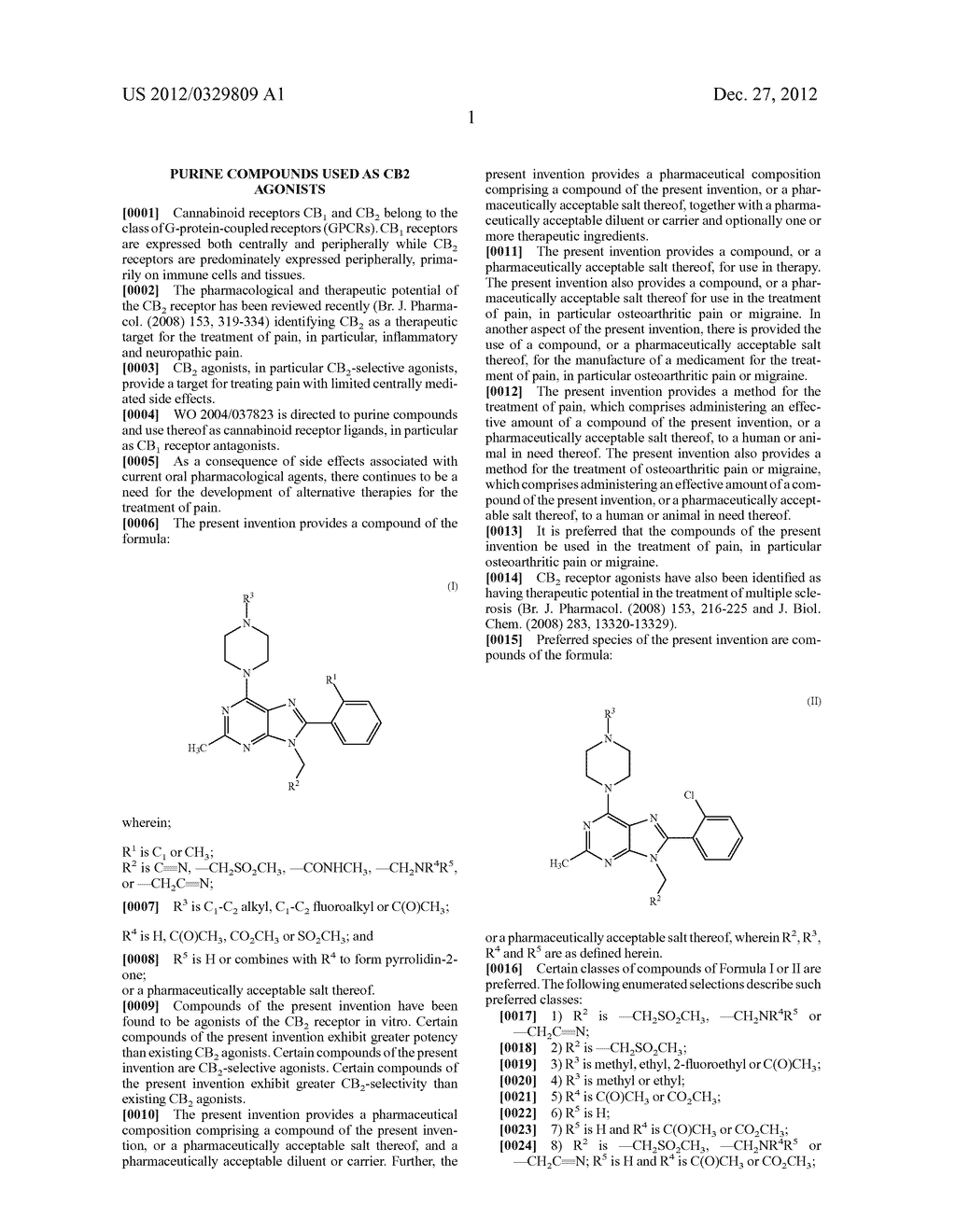 PURINE COMPOUNDS USED AS CB2 AGONISTS - diagram, schematic, and image 02