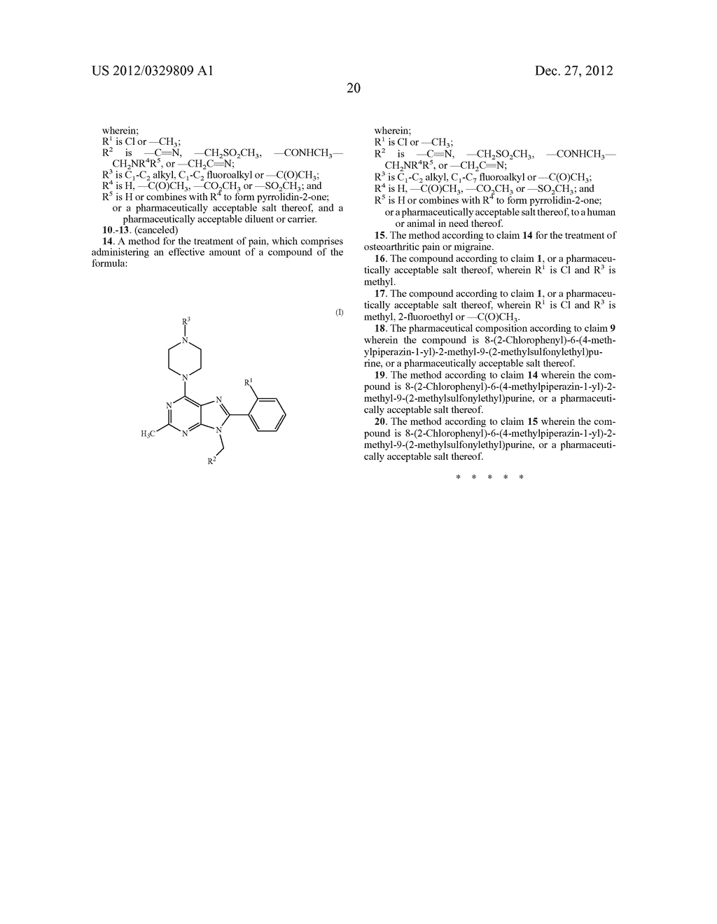 PURINE COMPOUNDS USED AS CB2 AGONISTS - diagram, schematic, and image 21