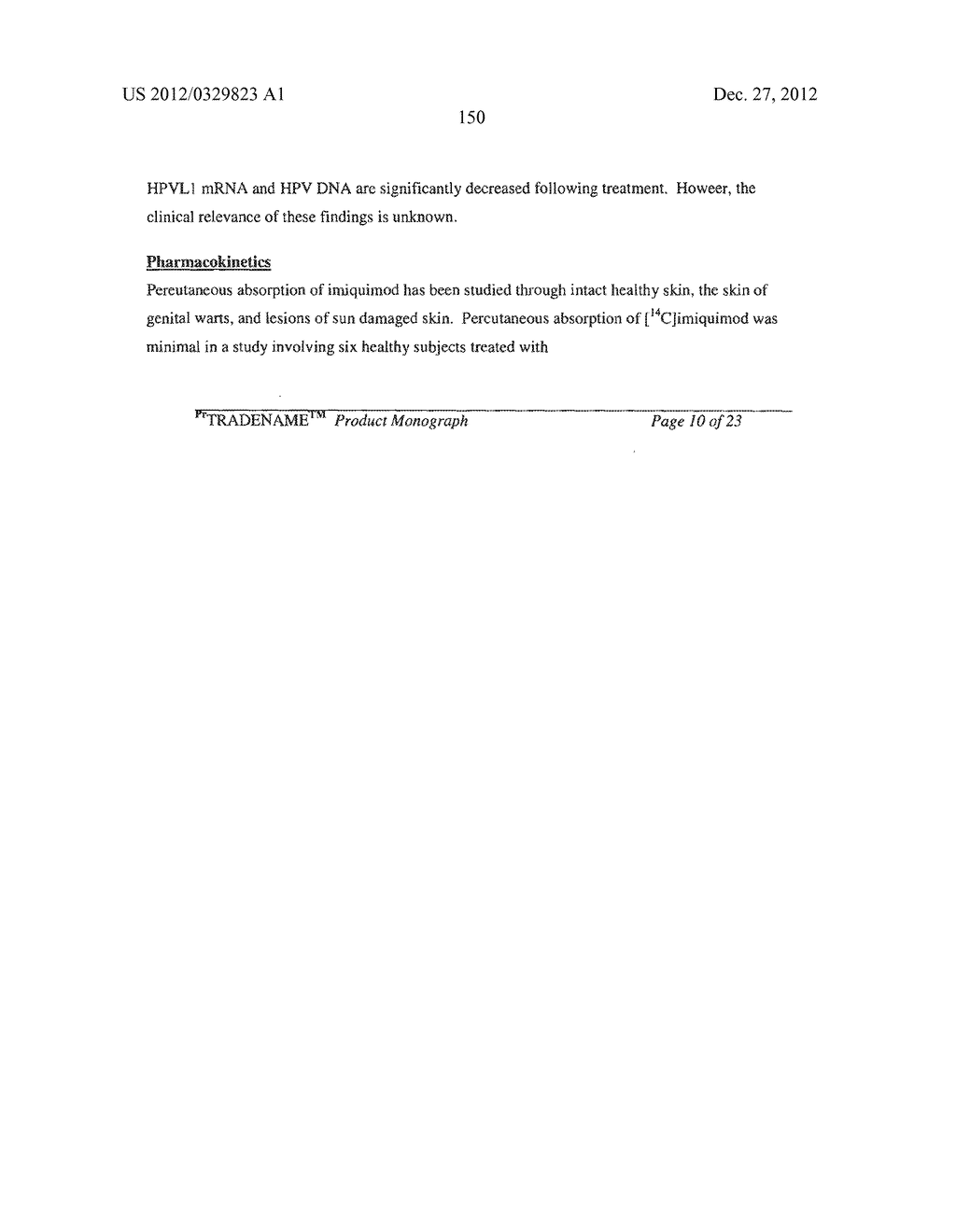 LOWER DOSAGE STRENGTH IMIQUIMOD FORMULATIONS AND SHORT DOSING REGIMENS FOR     TREATING GENITAL AND PERIANAL WARTS - diagram, schematic, and image 190