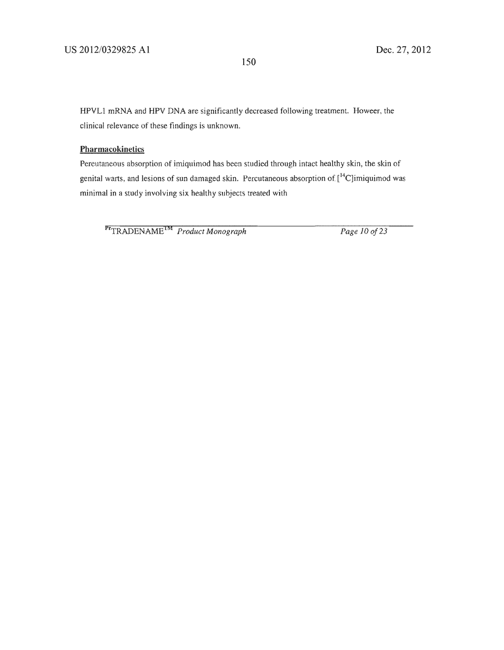 LOWER DOSAGE STRENGTH IMIQUIMOD FORMULATIONS AND SHORT DOSING REGIMENS FOR     TREATING GENITAL AND PERIANAL WARTS - diagram, schematic, and image 190